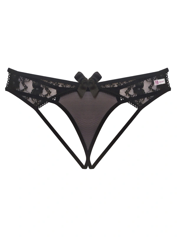 Arkası Açık Siyah  String Tanga