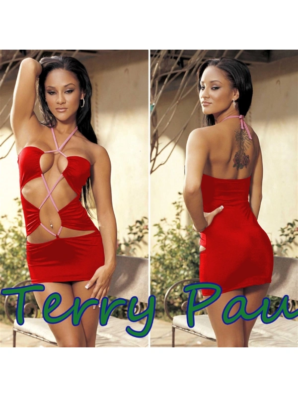 B100753 Cris Cross Mini Elbise