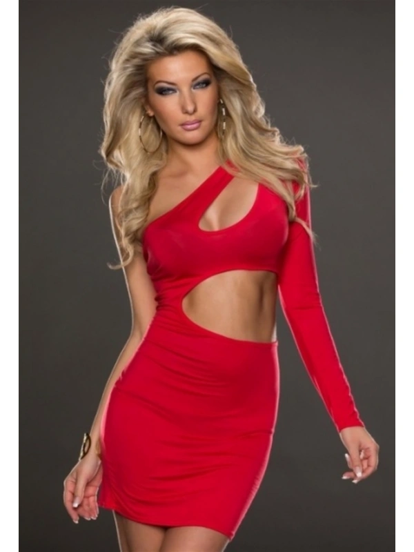 B100877 Özel Kesim Mini Elbise