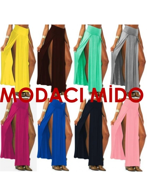 B101055 Uzun Derin Yırbrfaçlı Etek