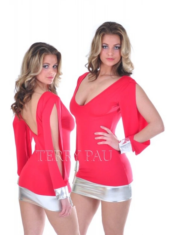 B112118 Açık Kollu Mini Elbise