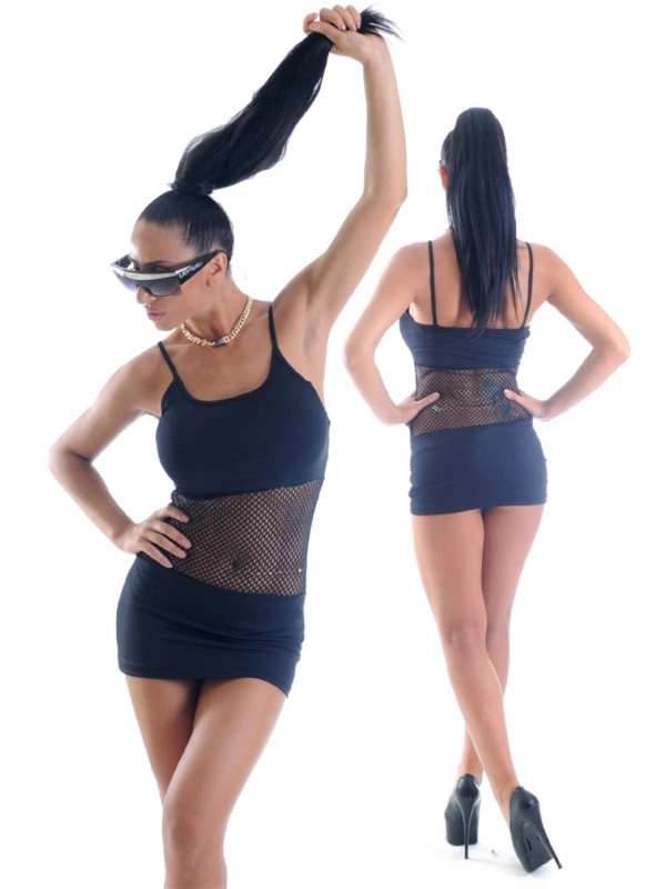 B1961318 Önü File Mini Elbise