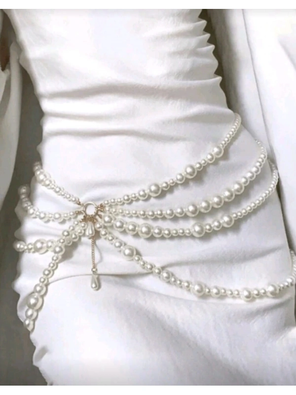 Bel Aksesuarı, Zarif , Şık , İncili Kostüm