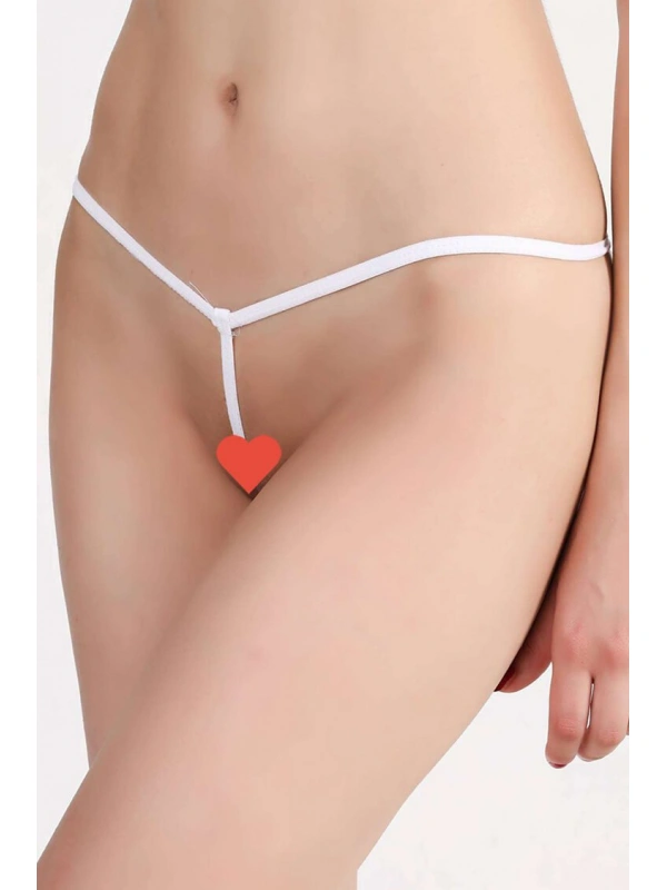 Beyaz Fantazi İp Tanga Brf1134