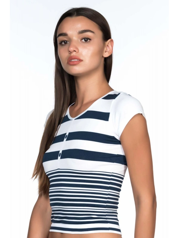 Beyaz-laci Mı Emay 5026 Soft Seamless T Shirt