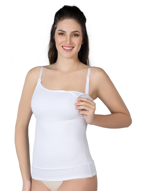 Beyaz Mı Emay 1402 Modal Cotton Emzirme Atlet Korse