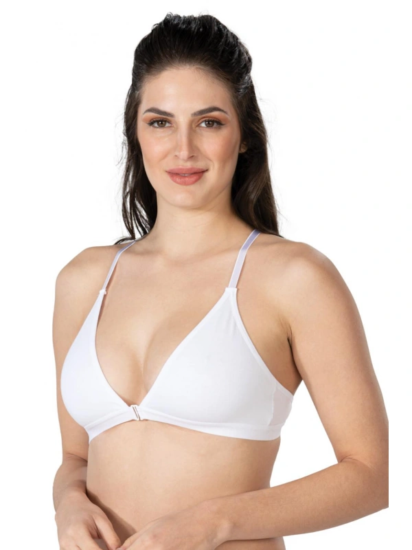 Beyaz Mı Emay 1416 Modal Cotton Önden Açmalı Sporcu Sütyen