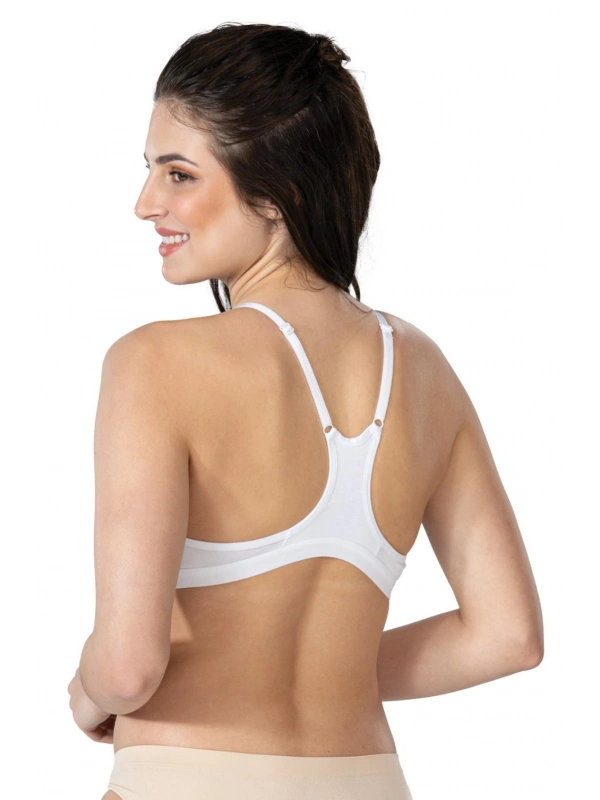 Beyaz Mı Emay 1416 Modal Cotton Önden Açmalı Sporcu Sütyen