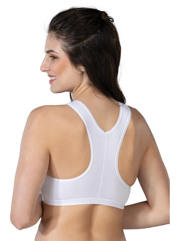 Beyaz Mı Emay 1424 Modal Cotton Sporcu Büstiyer