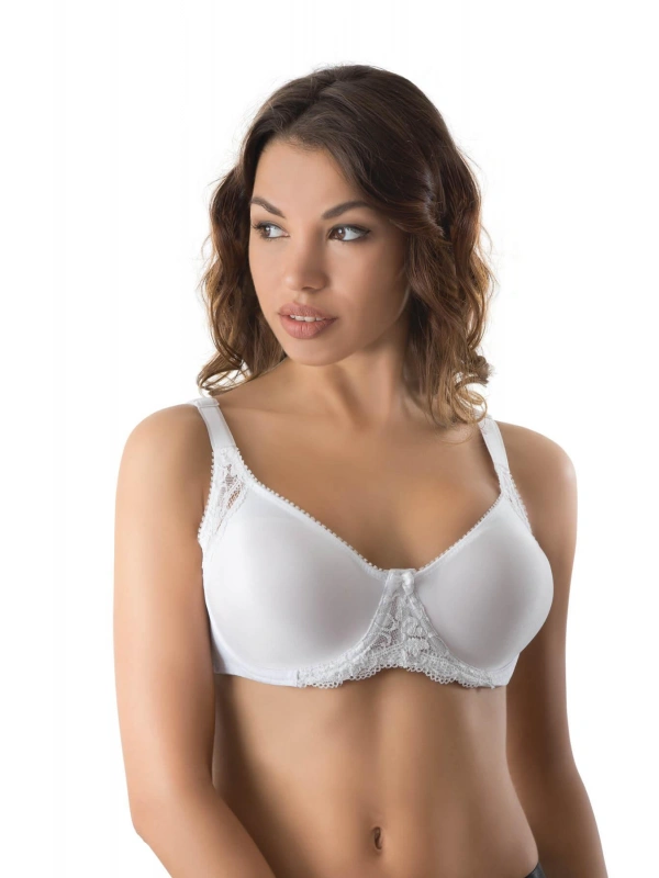 Beyaz Mı Emay 164 B Balenli Dantelli Sütyen