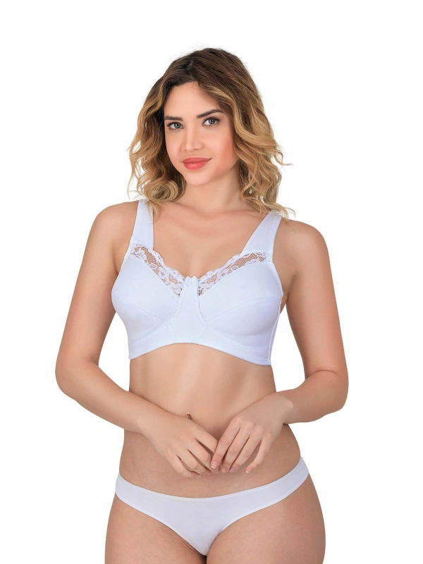 Beyaz Mı Emay 181 B Dantelli Toparlayıcı Cotton Sütyen
