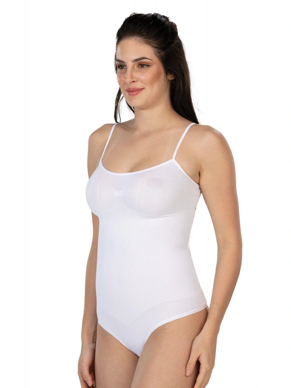 Beyaz Mı Emay 1927 İp Askıllı Ripli String Body