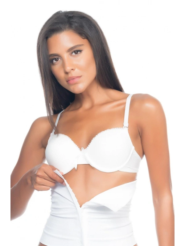 Beyaz Mı Emay 2026 Agraflı Korse