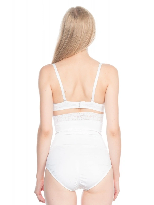 Beyaz Mı Emay 2028 Dantelli Yüksek Bel Slip Korse
