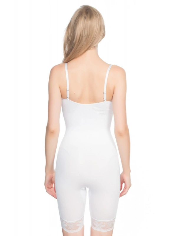 Beyaz Mı Emay 2031 Paçalı Dantelli Boy Korse