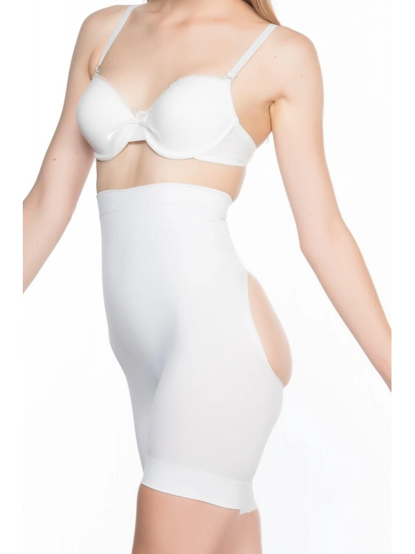 Beyaz Mı Emay 2032 Popo Açık Masajlı Boxer Korse