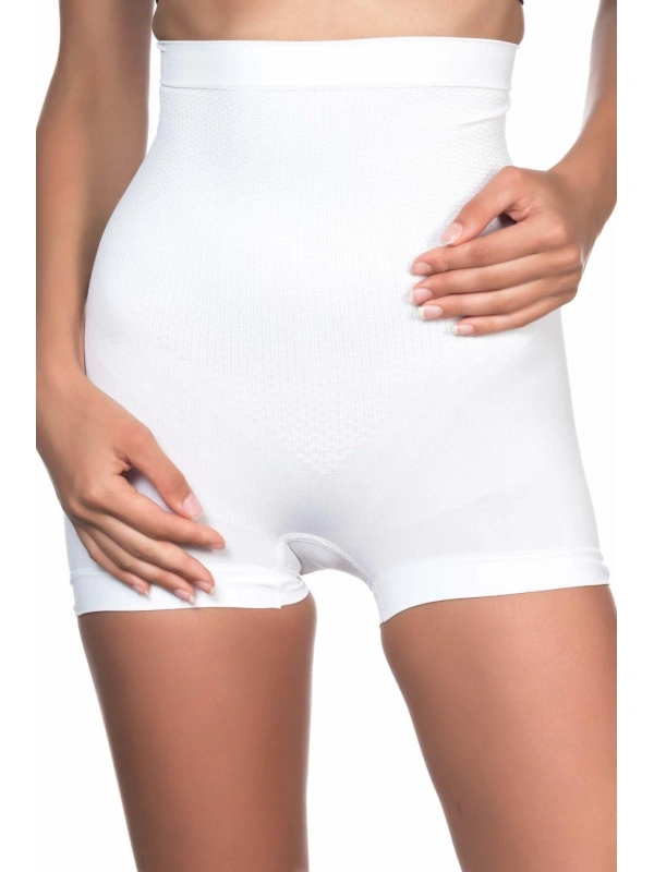 Beyaz Mı Emay 2055 Yüksek Bel Masajlı Boxer Korse