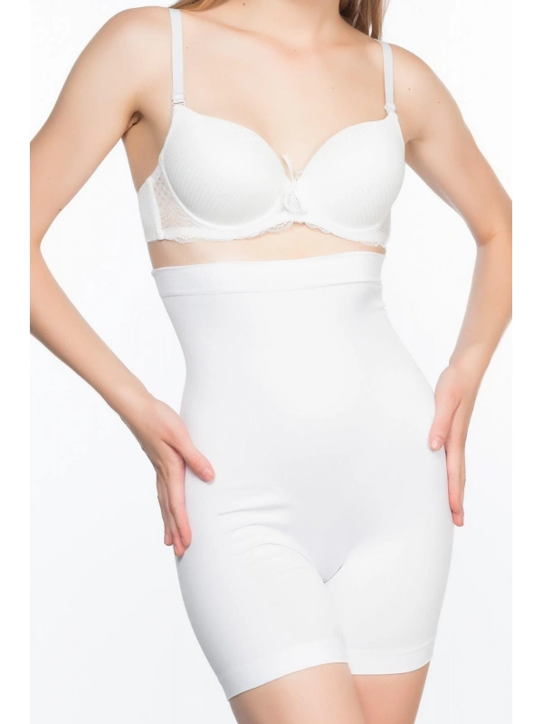 Beyaz Mı Emay 2063 Popo Açık Paçalı Korse