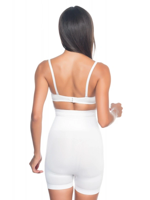 Beyaz Mı Emay 2075 Yüksek Bel Desenli Double Kısa Paça Korse