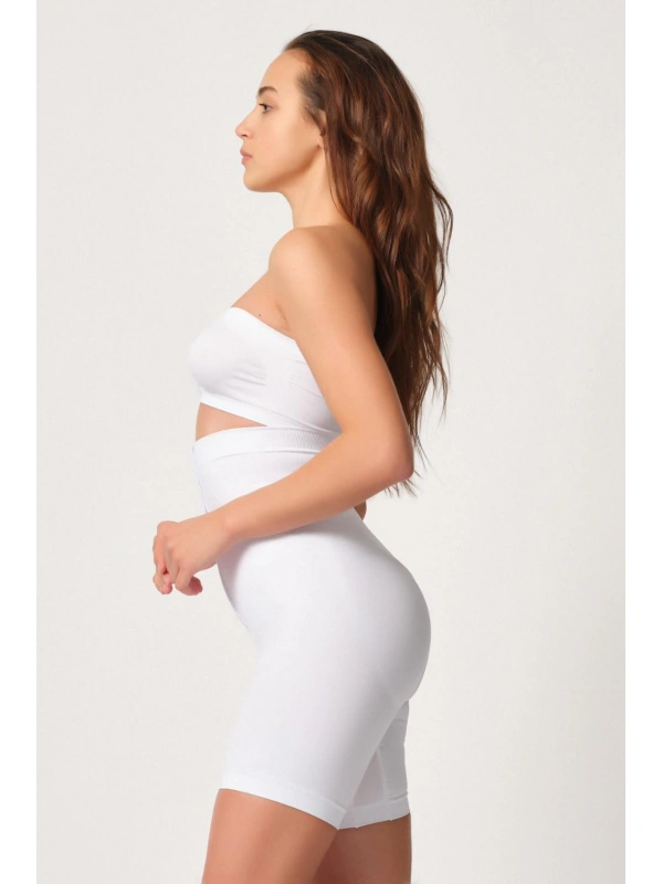 Beyaz Mı Emay 2087 Önden Agraflı Paçalı Korse