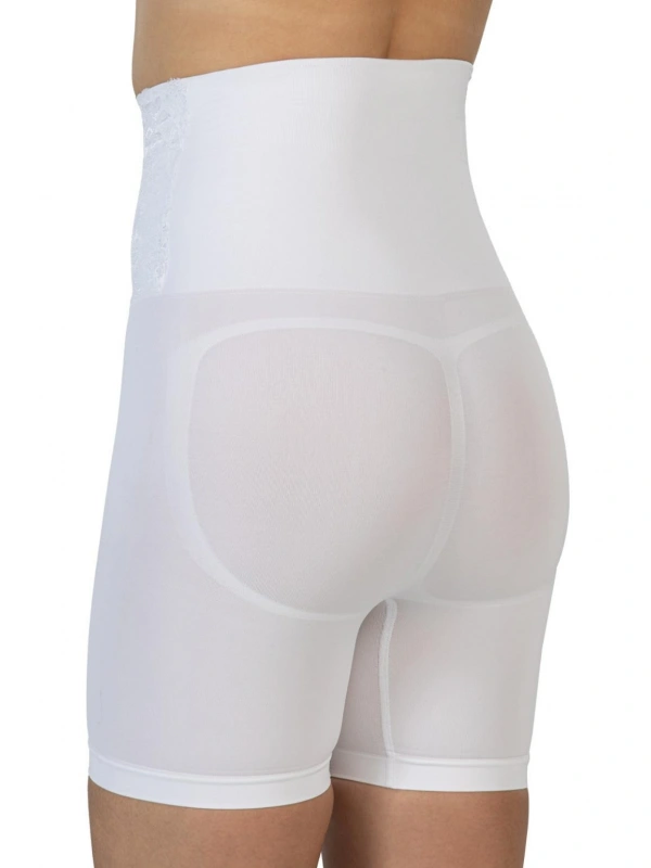 Beyaz Mı Emay 2091 Önü Dantelli Yüksek Bel Boxer Korse