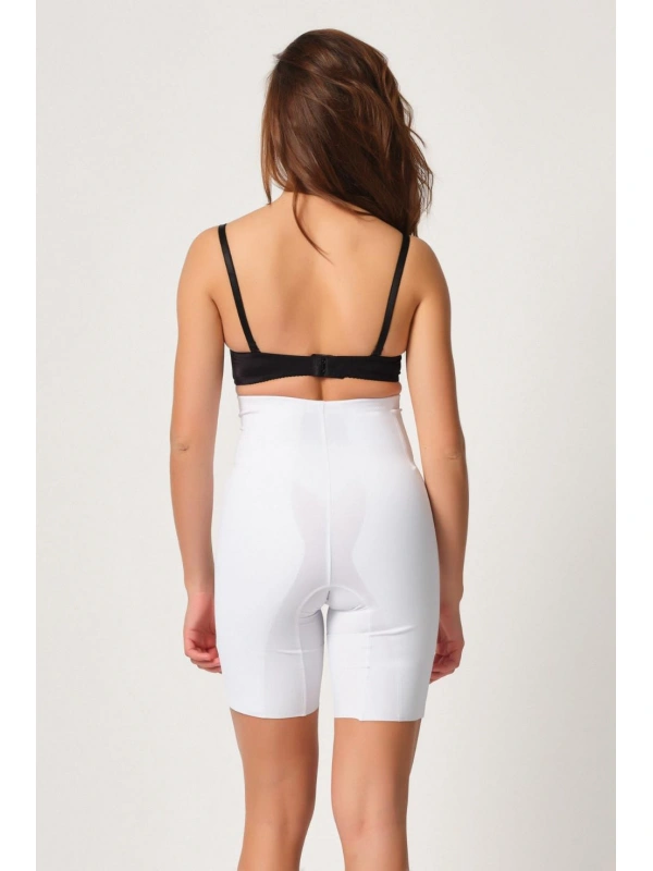 Beyaz Mı Emay 2814 Double Yüksek Bel Boxer Lazer Korse