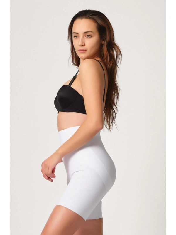 Beyaz Mı Emay 2816 Yüksek Bel Boxer Lazer Korse
