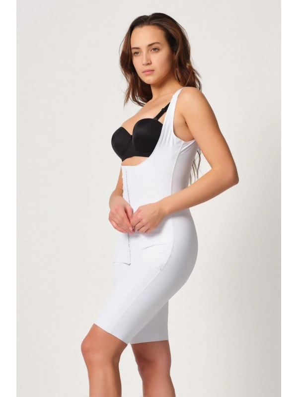 Beyaz Mı Emay 2915 Agraflı Yelek Karyoka Destekli Boy Korse