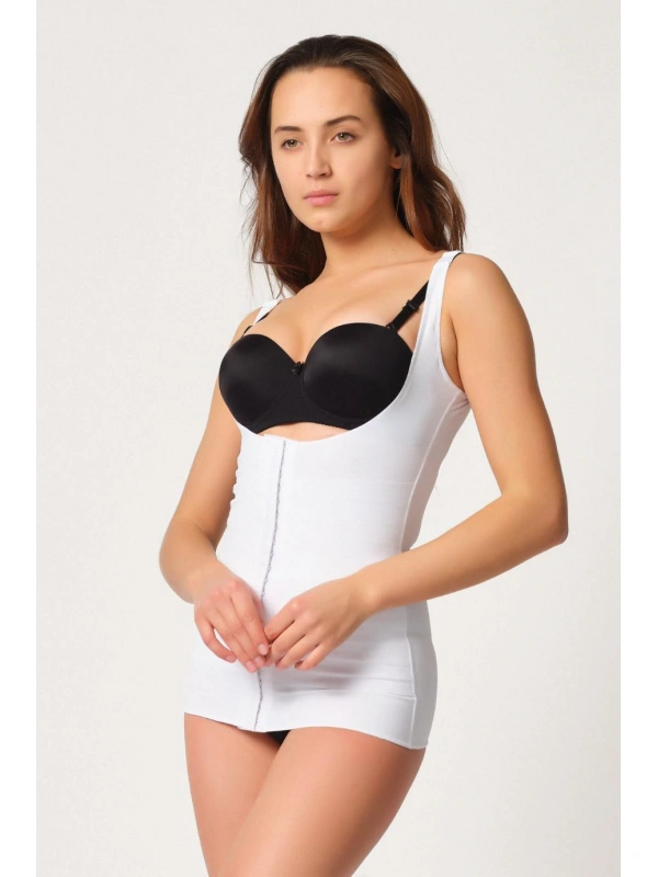 Beyaz Mı Emay 2916 Karyoka Destekli Agraflı Atlet Korse