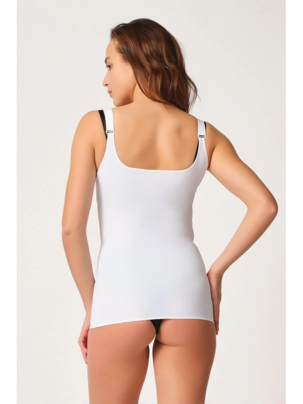 Beyaz Mı Emay 2916 Karyoka Destekli Agraflı Atlet Korse