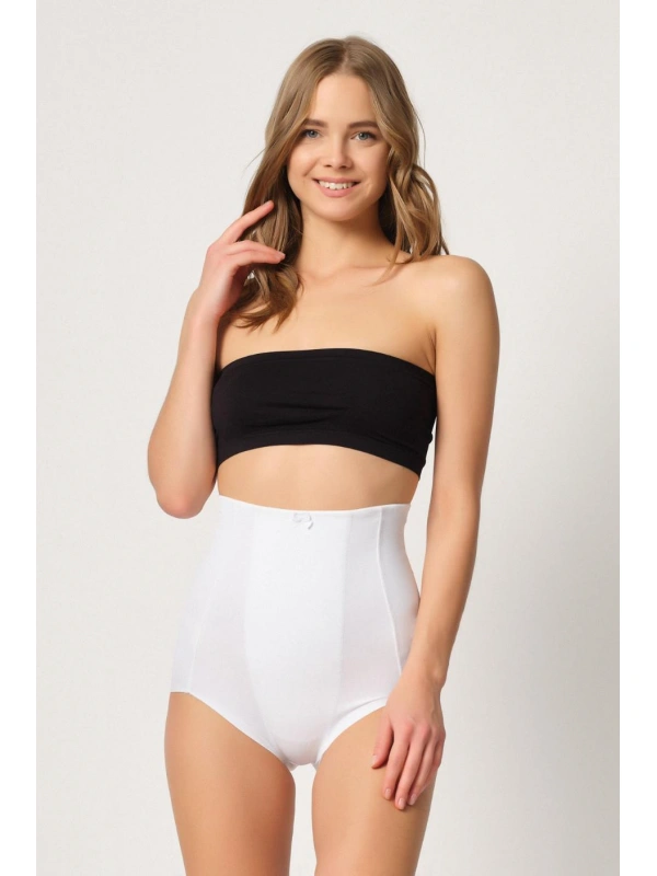 Beyaz Mı Emay 2920 Yüksek Bel Karın Desteklı Slip Lazer Korse