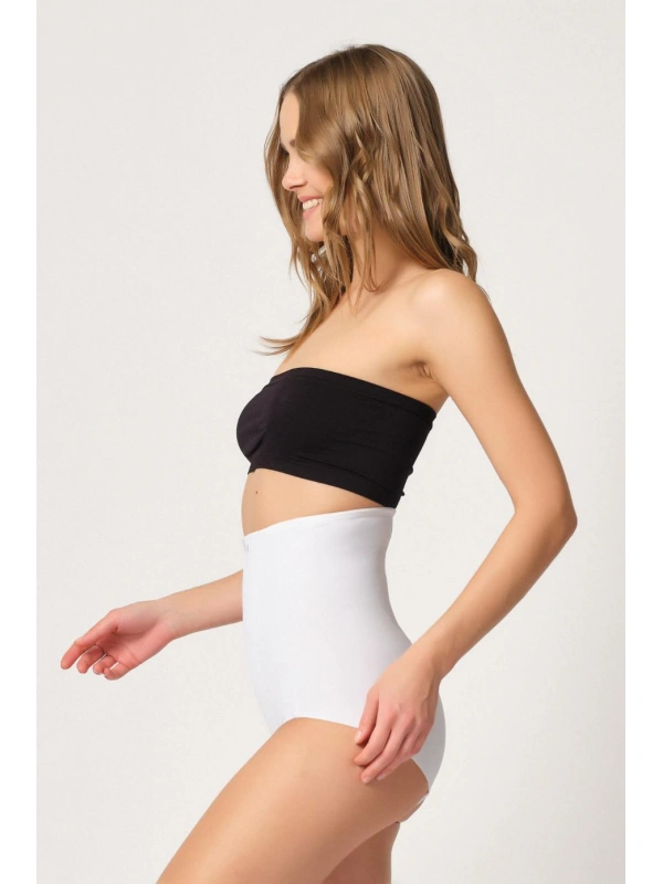 Beyaz Mı Emay 2920 Yüksek Bel Karın Desteklı Slip Lazer Korse