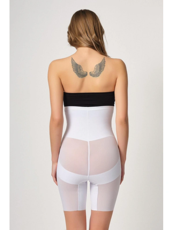 Beyaz Mı Emay 2929 Double Tül Paçalı Lazer Korse