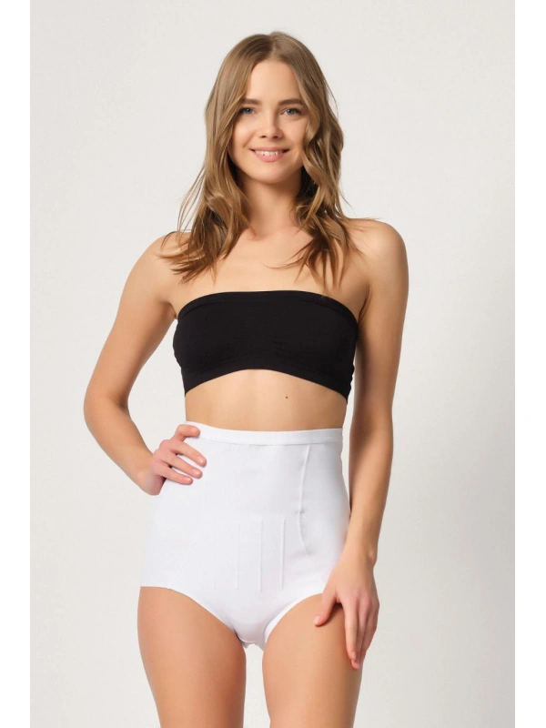 Beyaz Mı Emay 2931 Karın Balen Destekli Slip Lazer Korse