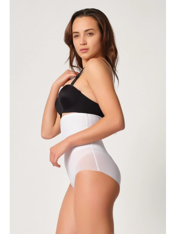 Beyaz Mı Emay 2945 Tül Karyokalı Slip Lazer Korse