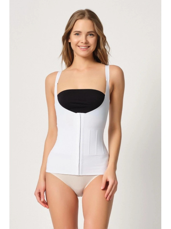 Beyaz Mı Emay 2946 Göğüs Altı Balen Destekli Atlet Korse