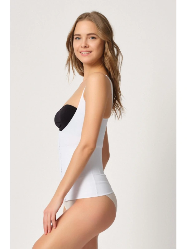 Beyaz Mı Emay 2946 Göğüs Altı Balen Destekli Atlet Korse