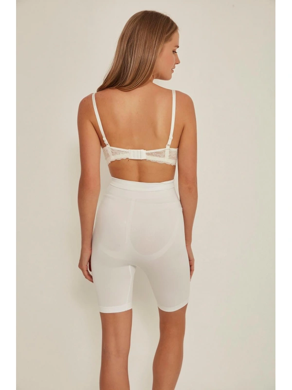 Beyaz Mı Emay 3005 Soft Uzun Paçalı Boxer Korse