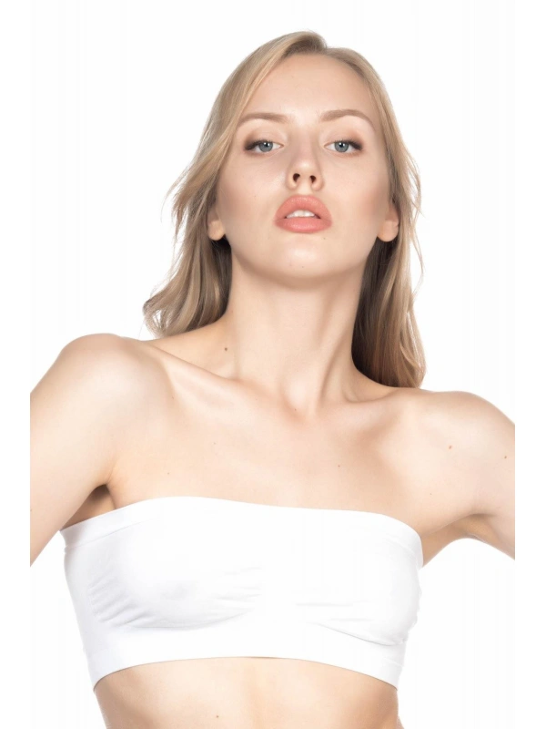 Beyaz Mı Emay 4002 Soft Straplez Büstiyer