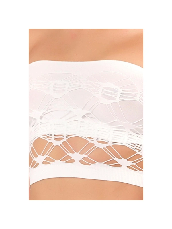 Beyaz Mı Emay 4050 Double Örgü Toparlayıcı Straplez Büstiyer