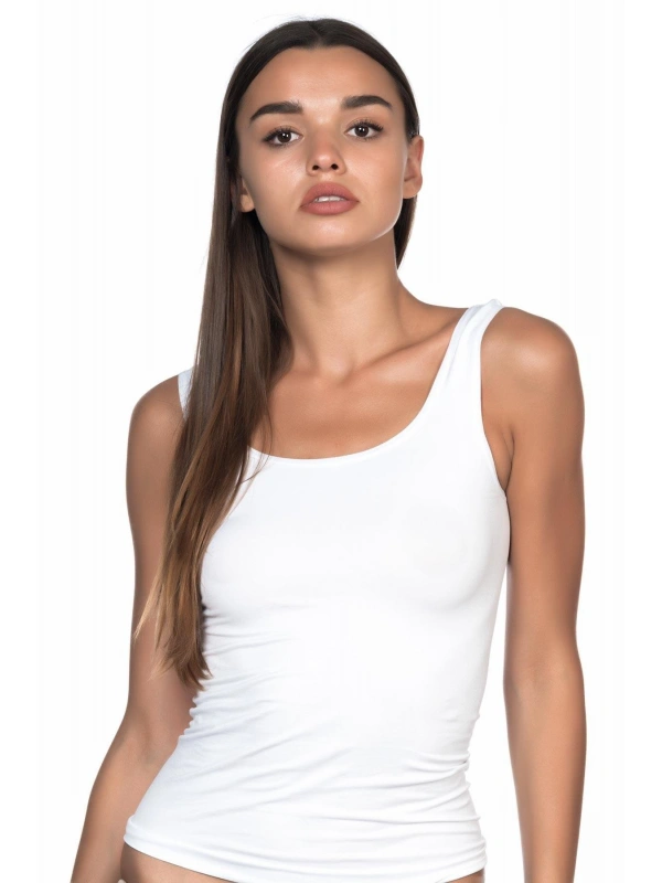 Beyaz Mı Emay 5002 Soft Kalın Askılı Uzun Atlet