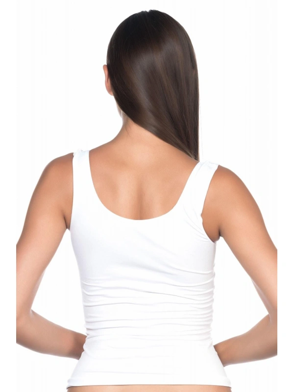 Beyaz Mı Emay 5002 Soft Kalın Askılı Uzun Atlet