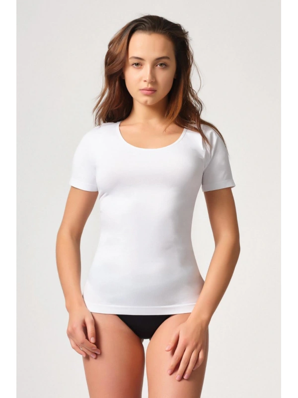 Beyaz Mı Emay 5004 Soft Yarım Kollu Atlet