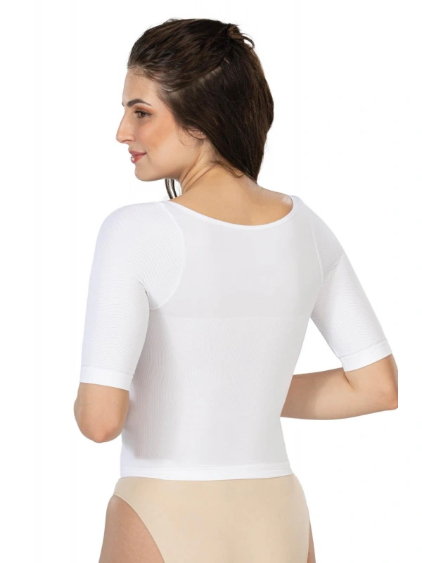 Beyaz Mı Emay 5014 Göğsü Açık Yarım Kollu Korse