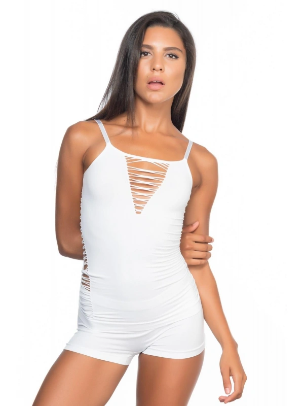 Beyaz Mı Emay 5037 İp Askılı Fantazi Atlet Korse