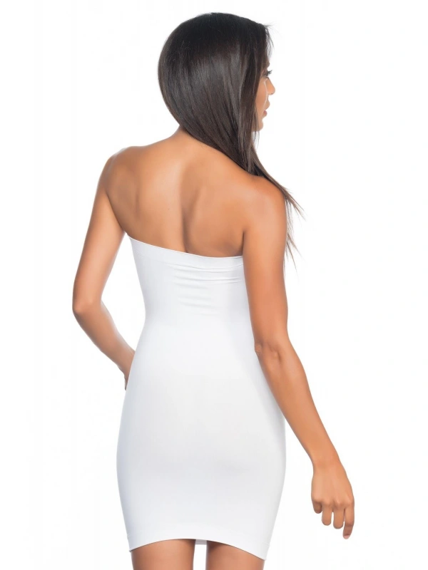 Beyaz Mı Emay 5065 Straplez Elbise Korse