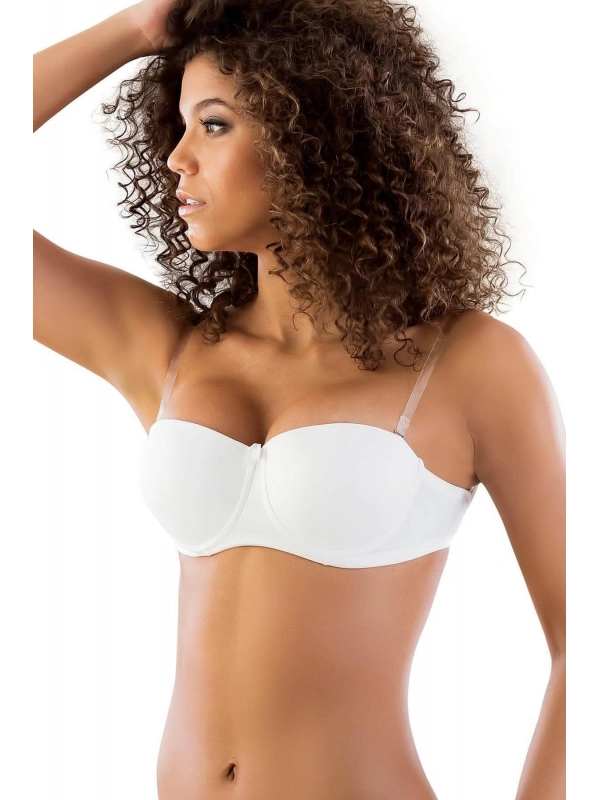 Beyaz Mı Emay 702 Şeffaf Askılı Push-up Sütyen