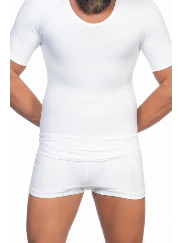 Beyaz Mı Emay E1010 Yarım Kol Erkek Korse Atlet