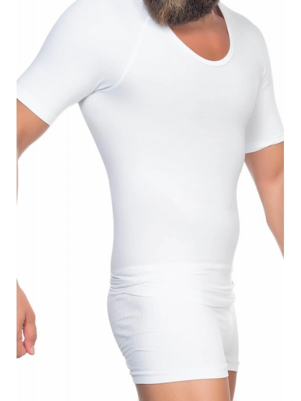 Beyaz Mı Emay E1010 Yarım Kol Erkek Korse Atlet