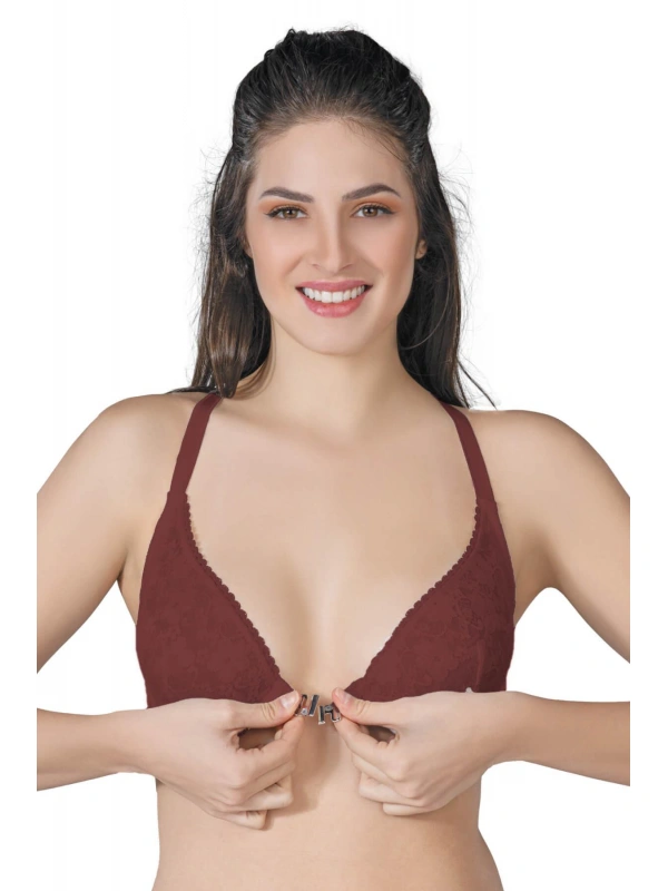 Bordo Mı Emay 187 B Önden Açılır Balenli Sporcu Sütyen
